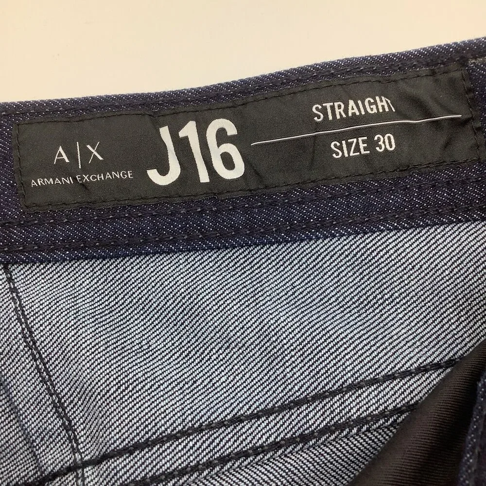 Armani Exchange‎ AX Mens J16 Straight Jeans Size 30 x 28.5 NWT